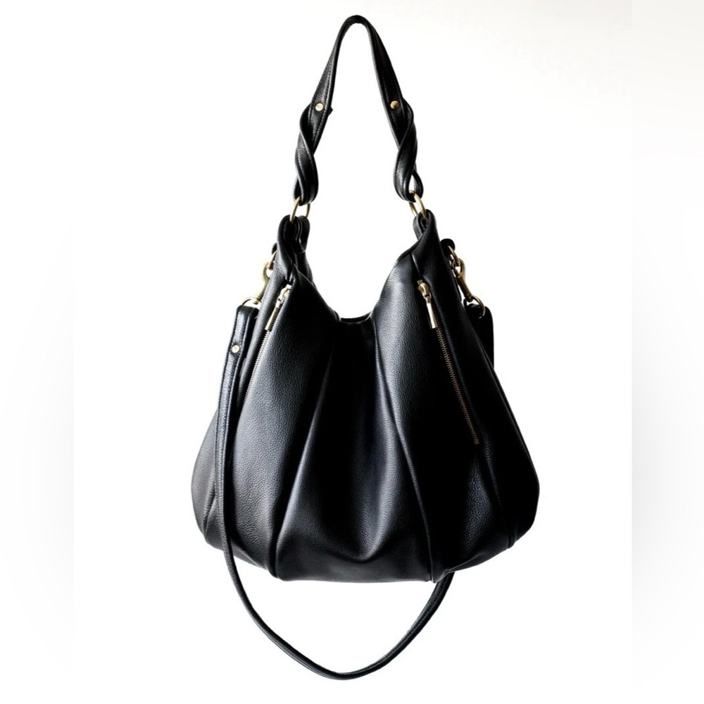 OPELLE Black Lotus Bag, crossbody shoulder bag